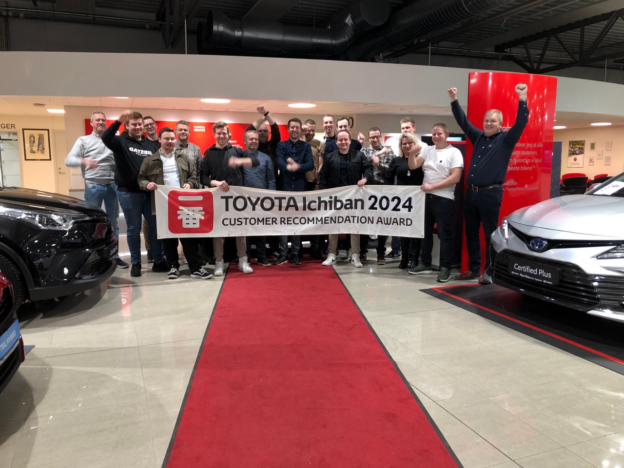 Bøgh Hafsø Bilforretning i Egersund er vinneren av årets Toyota Ichiban-pris